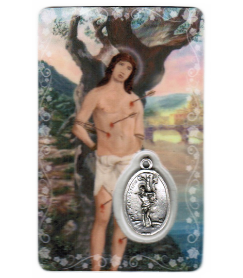 Carte de priere saint sébastien