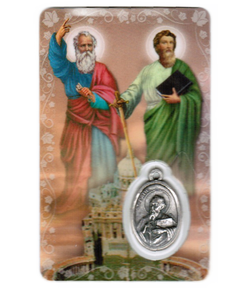 Carte de priere saints pierre & paul
