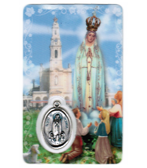 Carte de prière notre dame de fatima