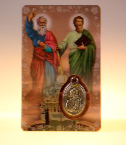 Carte de priere saints pierre & paul