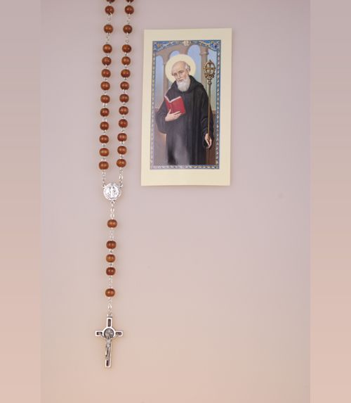 Chapelet Saint Benoît en bois