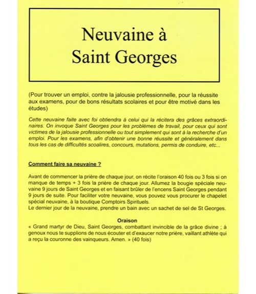 Neuvaine Saint Georges