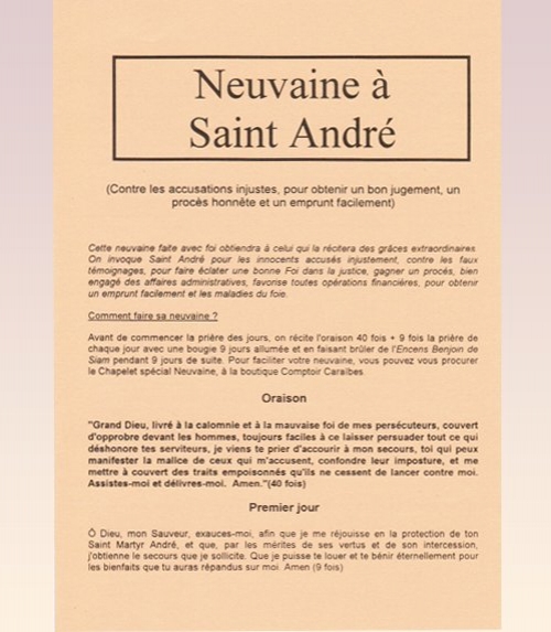 Neuvaine Saint Andr