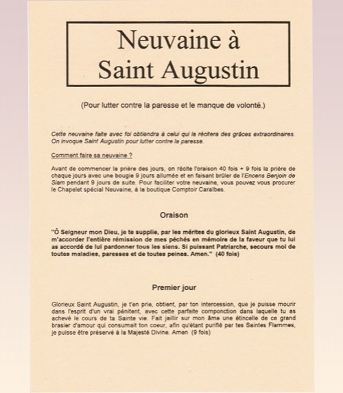 Neuvaine Saint Augustin