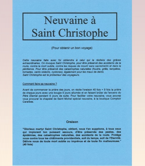 Neuvaine Saint Christophe