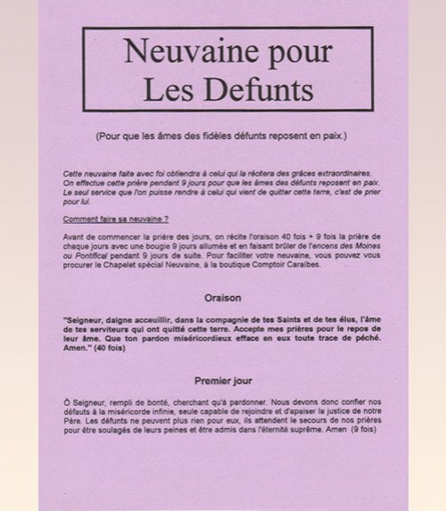 Neuvaine aux Dfunts