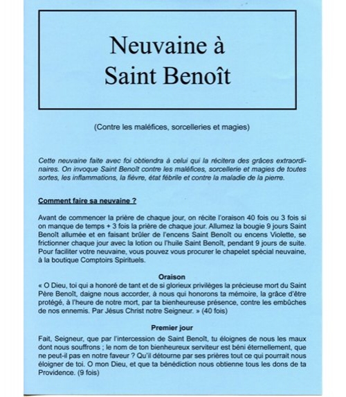 Neuvaine Saint Benoît