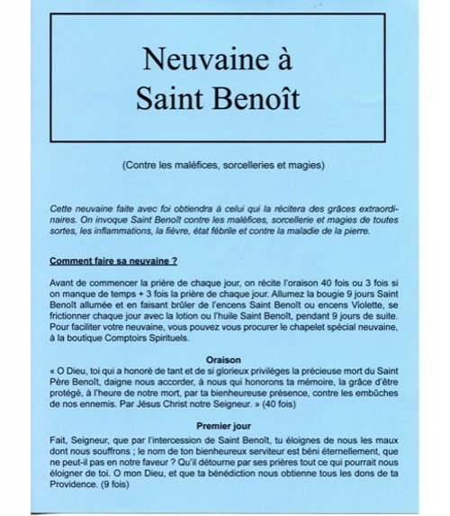 Neuvaine Saint Benoît