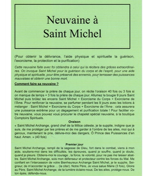 Neuvaine Saint Michel