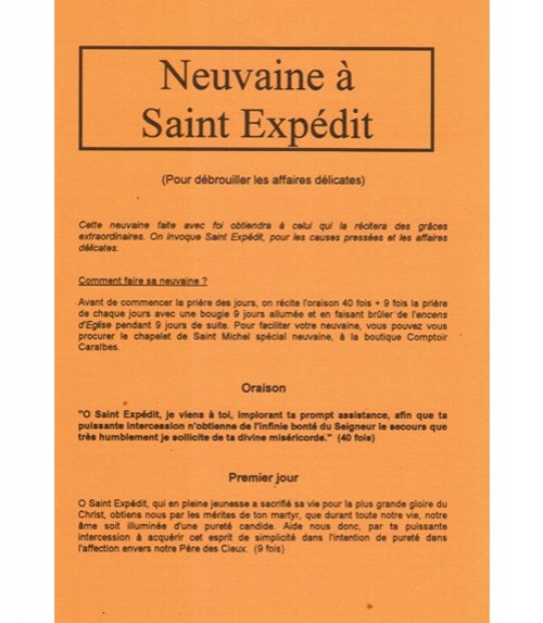 Neuvaine Saint Expdit