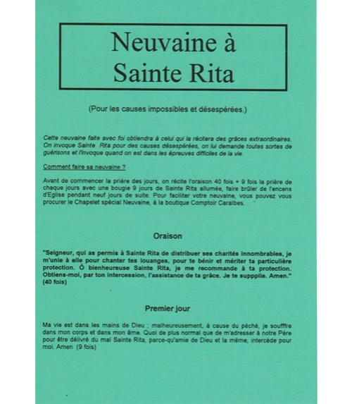 Neuvaine Sainte Rita