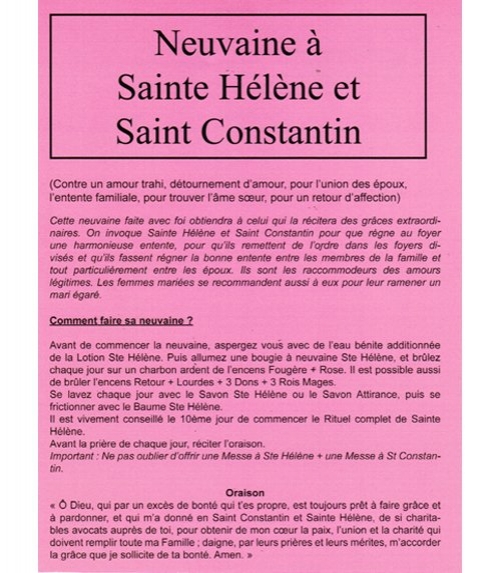 Neuvaine Sainte Hélène et Saint Constantin