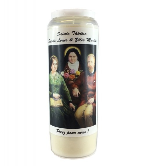 bougie sainte thérèse / saints louis et zélie martin