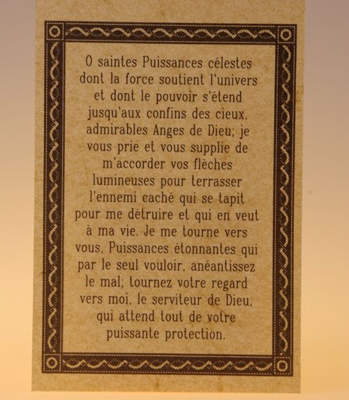 Parchemin prière puissances
