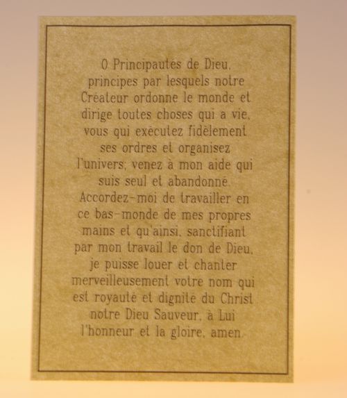 Parchemin prière principautés