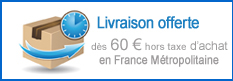 Livraison gratuite dès 50 euros d'achat en France Métropolitaine